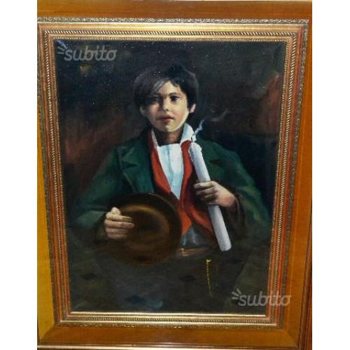 "Lo scugnizzo", olio su tela di A. Simonetti