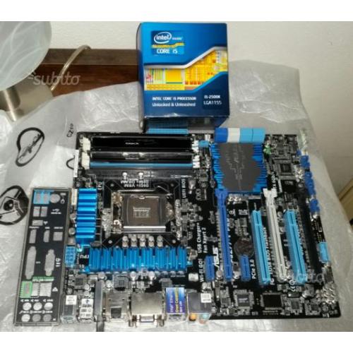 Scheda madre asus z77 pro i5 2500k ram ddr3 hyperx