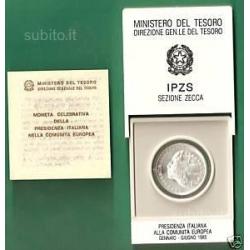 500 lire argento 1985 Presidenza C.E.E
