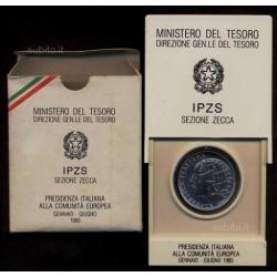 500 lire argento 1985 Presidenza C.E.E