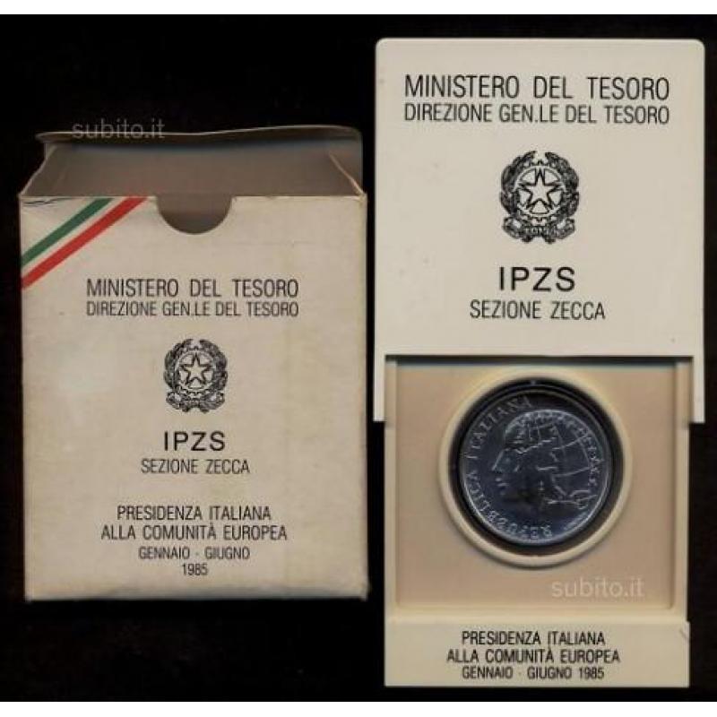 500 lire argento 1985 Presidenza C.E.E